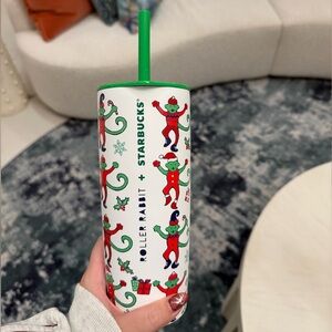Roller Rabbit Starbucks Christmas Tumbler Red and Green